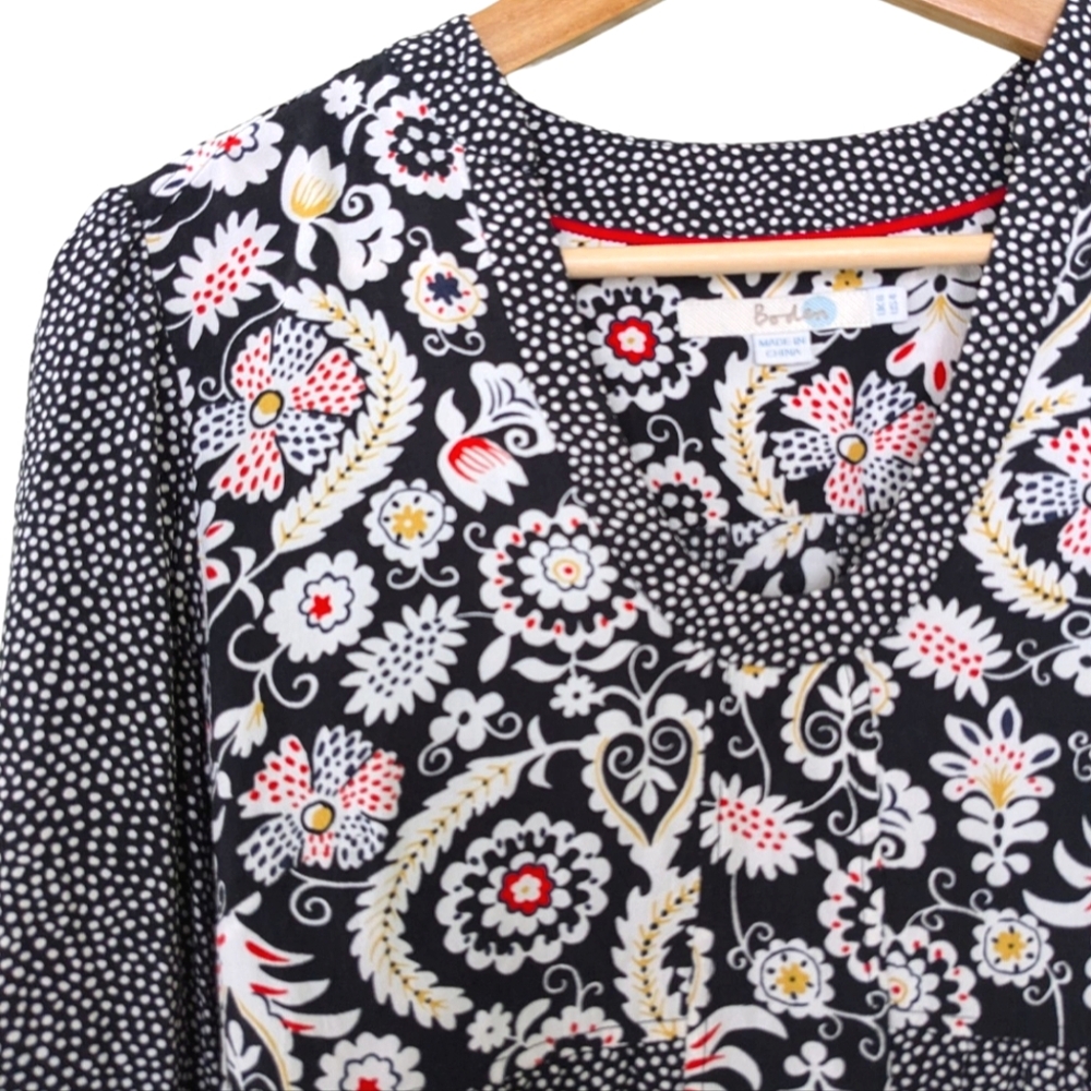Boden Mollie mixed print shirt